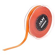 JAM Paper® Double Faced Satin Ribbon, 3/8 Inch Wide x 25 Yards, Orange, Sold Individually (803SAOR25)