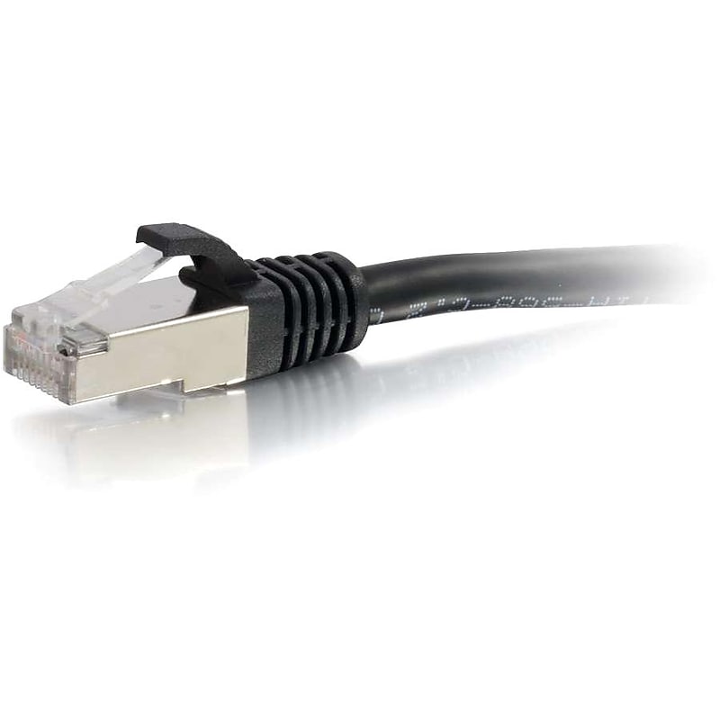C2G 10ft Cat6 Snagless Shielded (STP) Network Patch Cable, Black (817) image 1