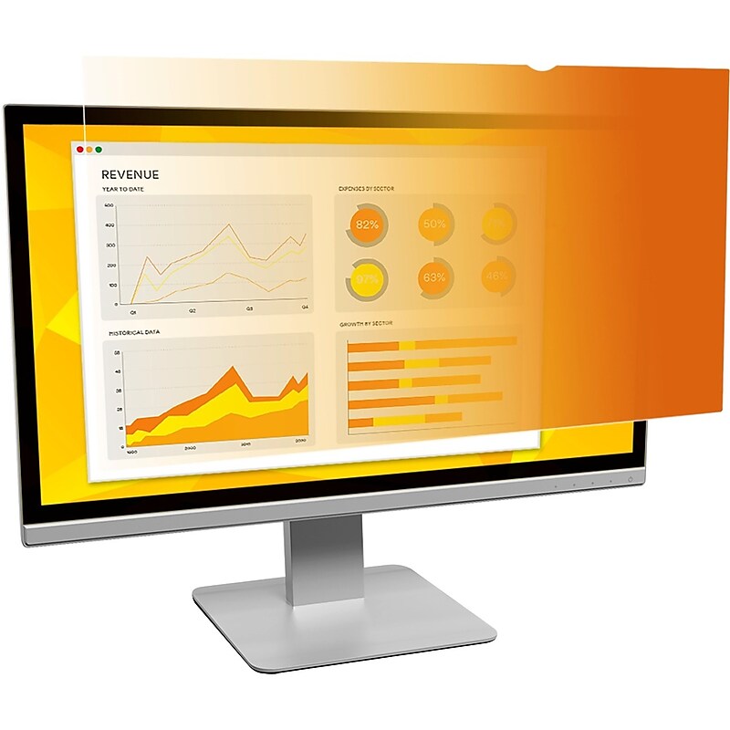 3M™ Gold Privacy Filter for 24" Widescreen Monitor (16:9) (GF240W9B) image 1
