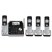 AT&T 2 Line 4 handset Cordless phone bundle with (1) TL88102 phone system and (3) TL88002 Handsets, Silver