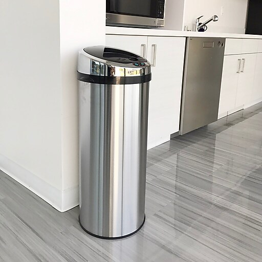 iTouchless Touch free trash Cans®, Stainless Steel