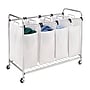 Honey-Can-Do 4-Section Rolling Laundry Sorter, Steel, Chrome (SRT-09453)~#|#~m006981850_sc7