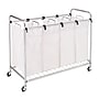 Honey-Can-Do 4-Section Rolling Laundry Sorter, Steel, Chrome (SRT-09453)~#|#~m006981851_sc7