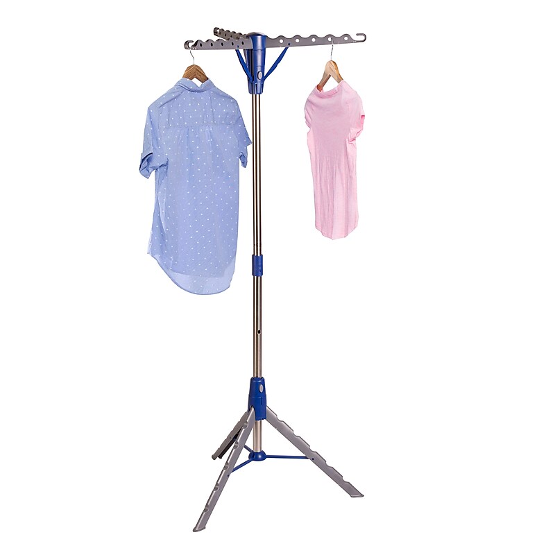 Honey-Can-Do Tripod Steel Drying Rack, Gray/Blue (DRY-02118) image 1