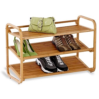 Honey Can Do 3-Tier Bamboo Shoe Rack Organizer (SHO-01599)