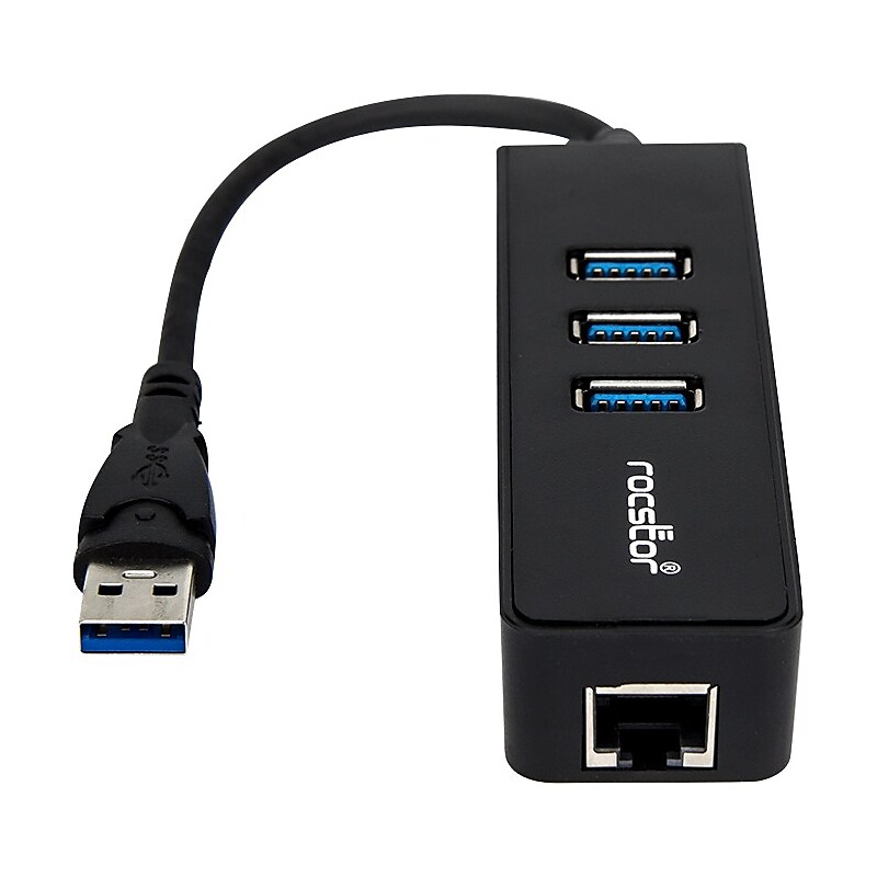 Rocstor Premium 3-Port USB 3.0 Hub, Black (Y10A179-B1) image 1
