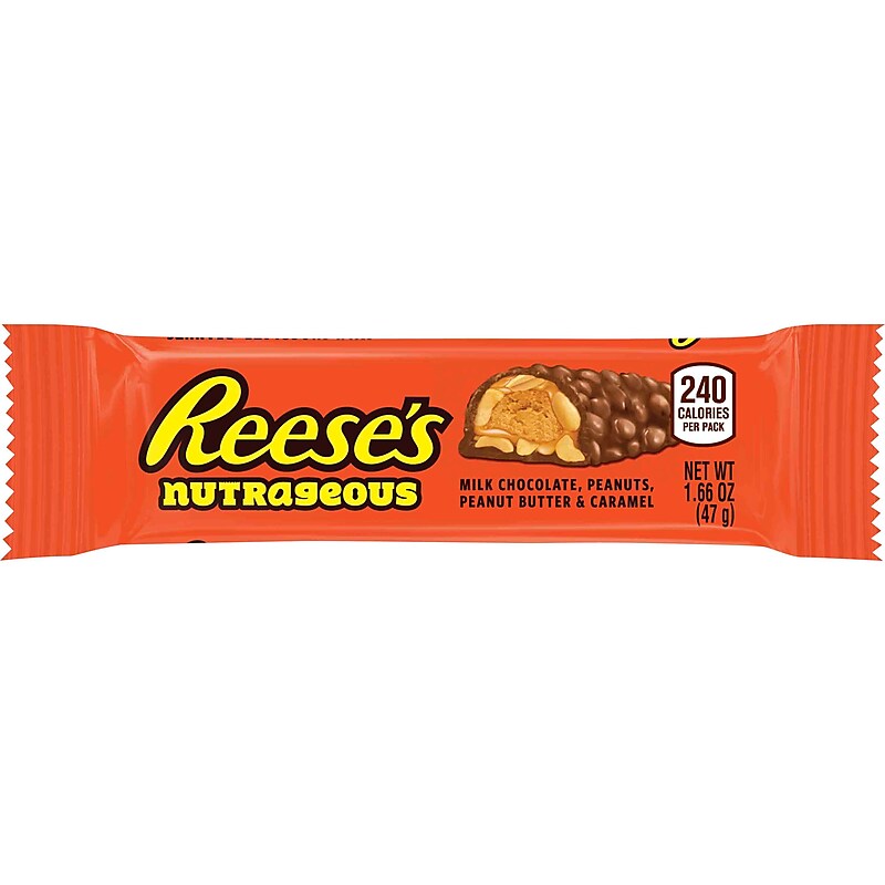 Reese's NutRageous Milk Chocolate Candy Bar, 1.66 oz., 18/Box (HEC10930) image 1