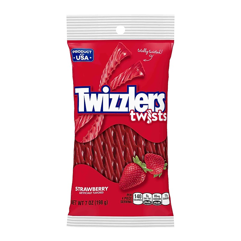 Twizzlers Strawberry Twists Licorice, 7 oz., 12/Carton (HEC54402) image 1