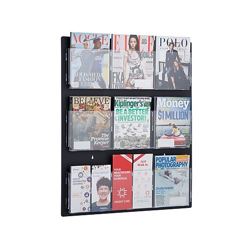 AdirOffice Hanging Magazine Rack with Adjustable Pockets 29" x 35