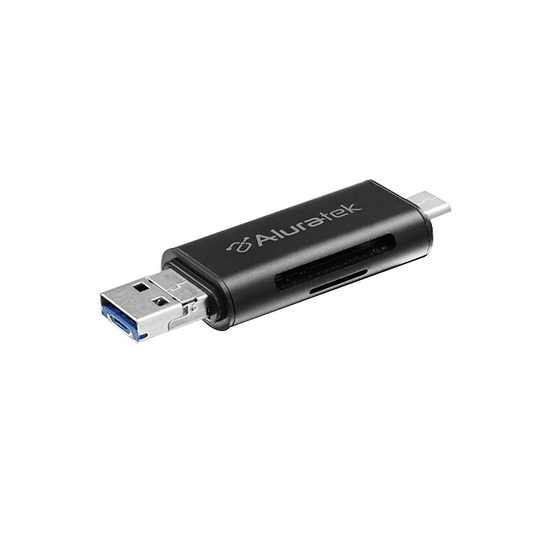 Aluratek AUCRC300F USB 3.1/Type C/Micro USB Multi-Format SD Card Reader image 1
