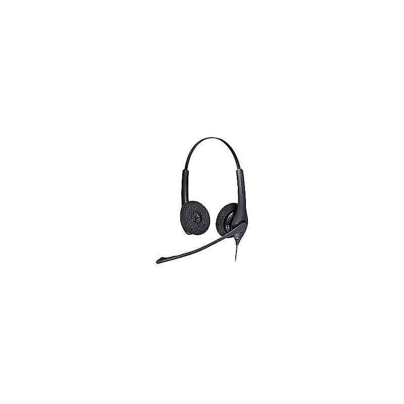 Jabra Biz 1500 Noise Canceling Stereo Headset Microphone, Over-the-Head, Black (1559-0159) image 1