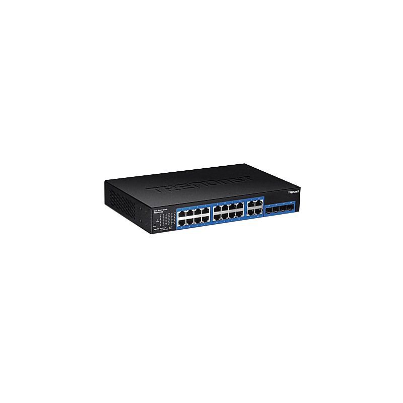TRENDnet TEG-204WS 20 Port Gigabit Ethernet Rack Mountable Web Smart Switch, Black image 1