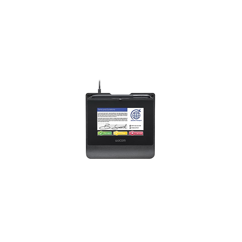 Wacom® STU-540 5" Color LCD Signature Terminal Display with Pen, Black image 1