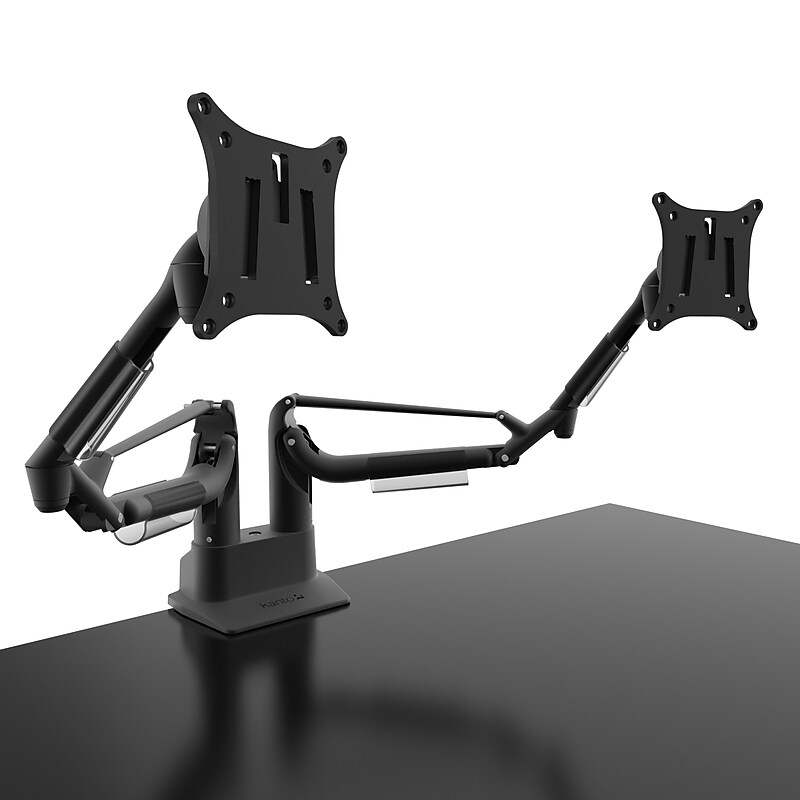 Kanto DMS2000 Adjustable Gas Shock Arm Dual-Monitor Desktop Mount for up to 32" Displays, Black image 1