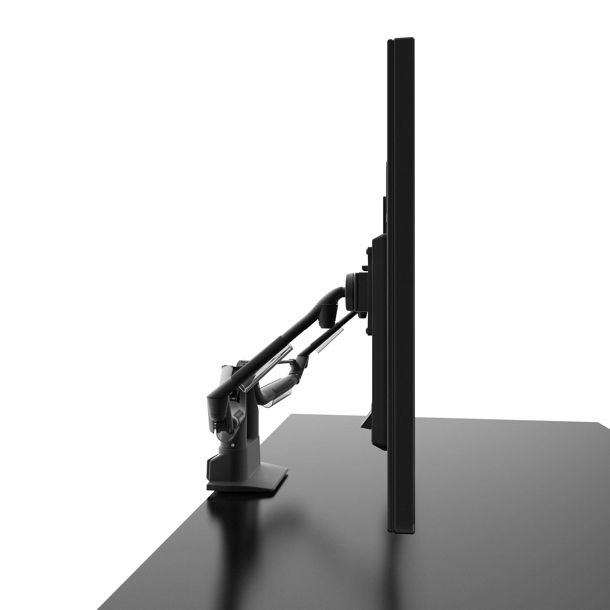 Kanto DMS2000 Adjustable Gas Shock Arm Dual-Monitor Desktop Mount for up to 32″ Displays, Black Sansujyuku sansujyuku.com