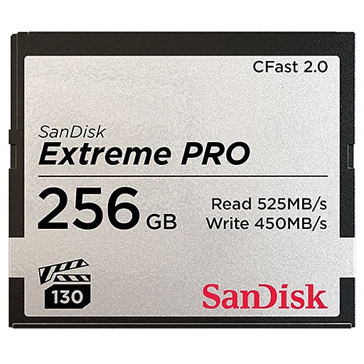 SanDisk 256GB Extreme PRO CFast 2.0 Memory Card SDCFSP-256G-G46D 