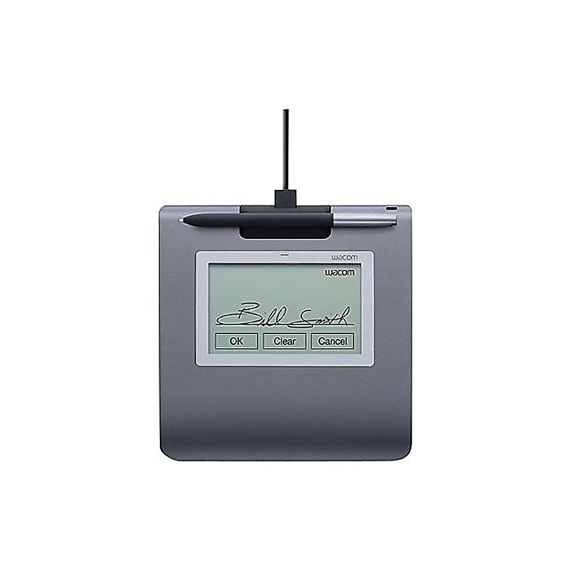 Wacom® 4.5" LCD USB 2.0 Electromagnetic Signature Pad, Silver (STU-430) image 1