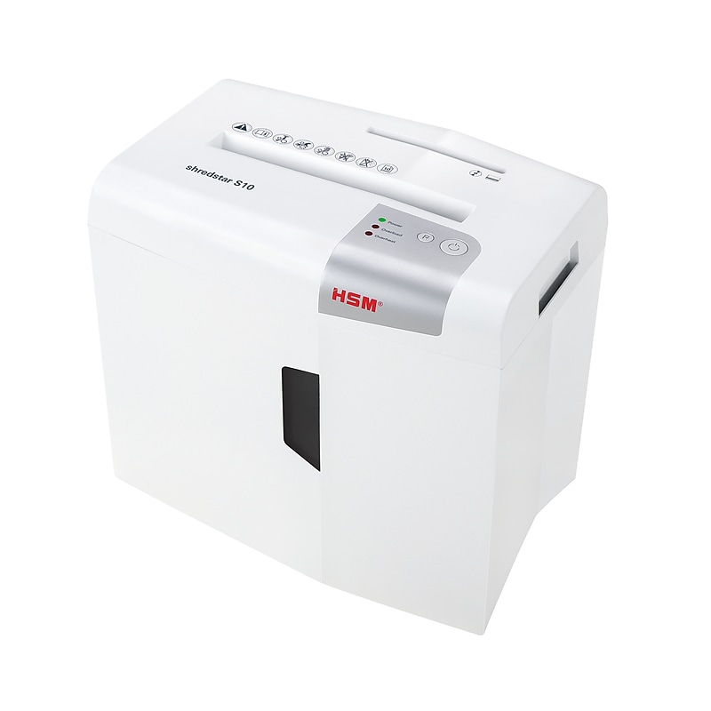 HSM shredstar S10 10-Sheet Strip-Cut Personal Shredder (HSM1042W) image 1