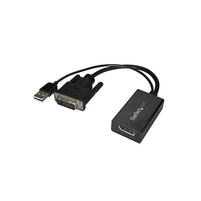 StarTech DVI To DisplayPort Adapter with USB Power (DVI2DP2) image 1