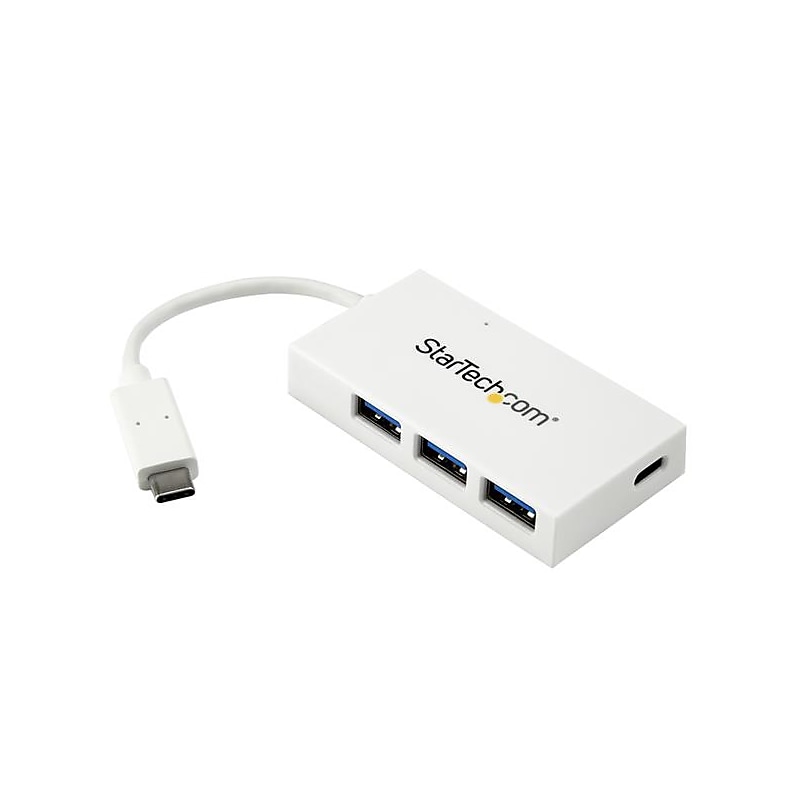 StarTech 4-Port USB-C Hub, White (HB30C3A1CFBW) image 1