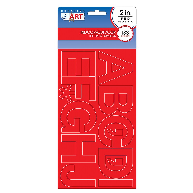 Cosco® Letter and Number, 2", Vinyl, Red (98140) image 1