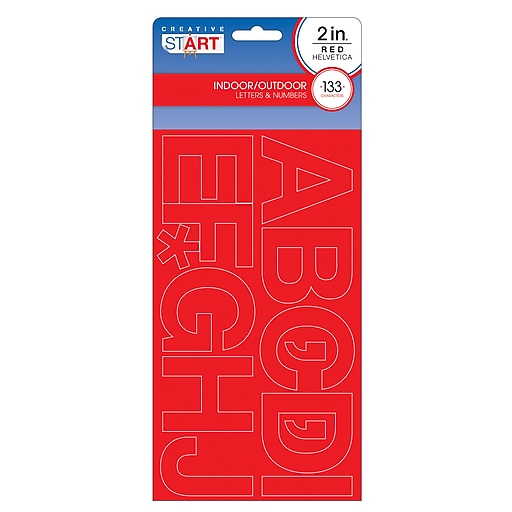 Cosco® Letter and Number, 2", Vinyl, Red (98140) at Staples