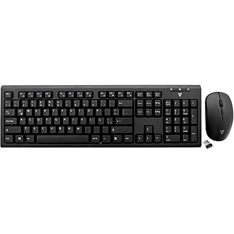 V7 Wireless Spanish Keyboard and Mouse Combo, Black (CKW200MX)