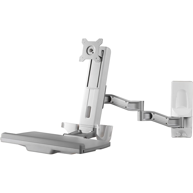 Amer Adjustable Monitor Mounting Kit, Up to 24", White (AMR1WSL) image 1
