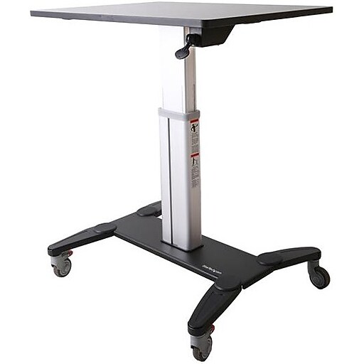 Mobile Sit Stand Workstation with 31.5" Work Surface