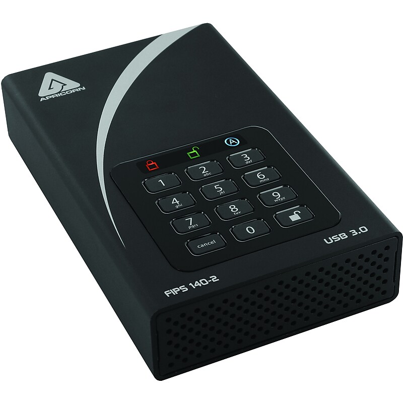 Apricorn Aegis Padlock DT FIPS ADT-3PL256F-12TB 12 TB External Hard Drive, Desktop, TAA Compliant (ADT-3PL256F-12TB) image 1