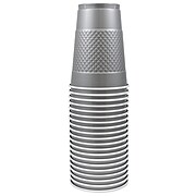 JAM Paper® Plastic Party Cups, 16 oz, Silver, 20 Glasses/Pack (22555216si)