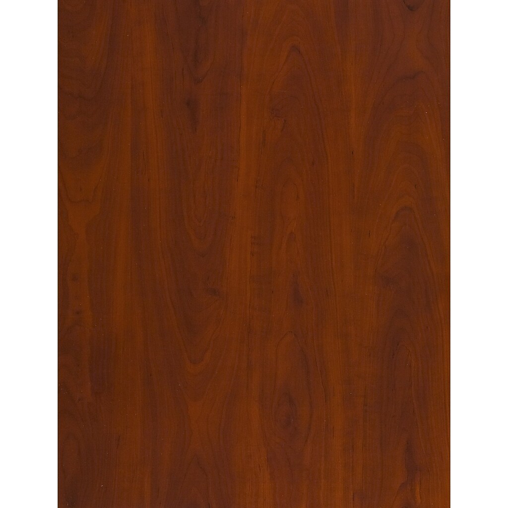 Close-up of wood-grain laminate surface in warm brown