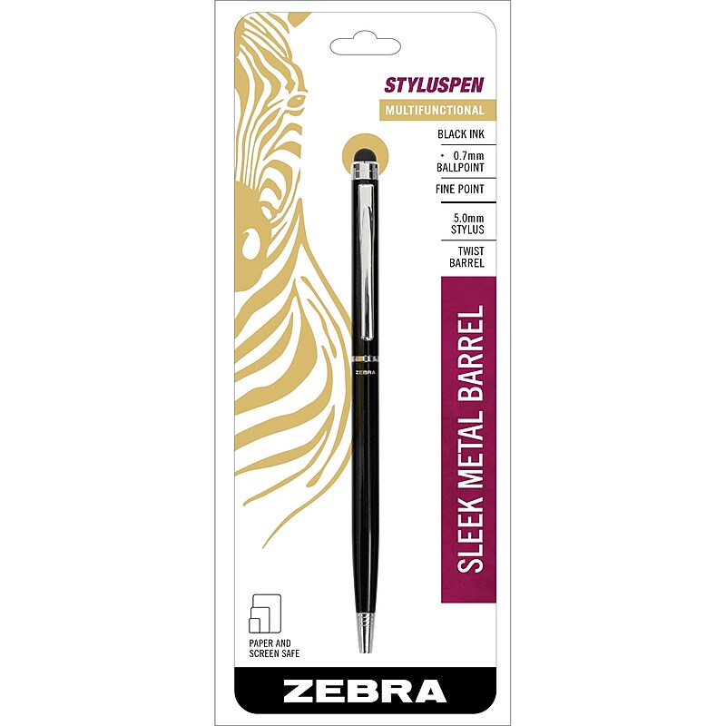 Zebra Stylus Ballpoint Pen, Fine Point, 0.7mm, Black Ink (33111) image 1