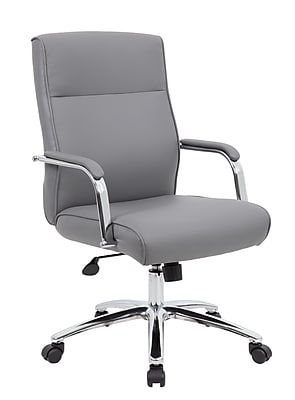 Boss Office Products Ergonomic Vinyl Executive Chair, Grey (B696C-GY) Sansujyuku sansujyuku.com