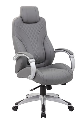 Boss Office Products Ergonomic Vinyl Executive Chair, Grey (B8871-GY) Sansujyuku sansujyuku.com