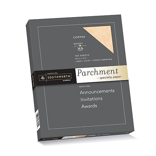 SOUTHWORTH Parchment Specialty Paper, 8 1/2" x 11", 24 lb., Parchment