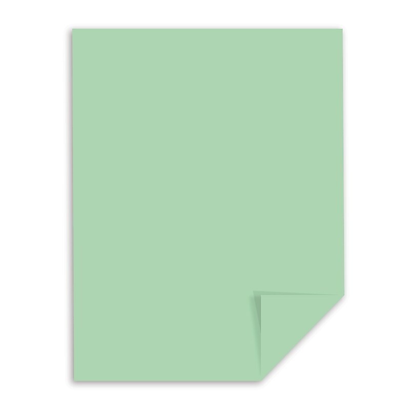 Exact 110 lb. Index Paper, 8.5" x 11", Green, 250 Sheets/Pack (WAU49561) image 1