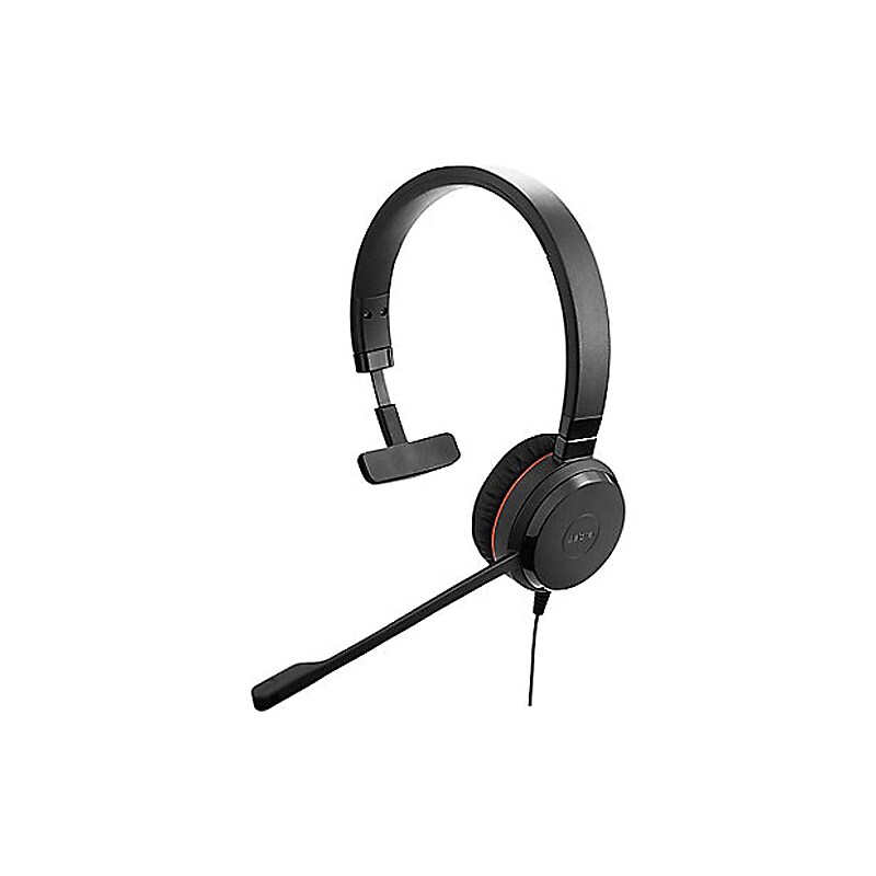 Jabra Evolve 20 MS Mono Noise Canceling Headset, Over-the-Head, Black (4993-823-309) image 1