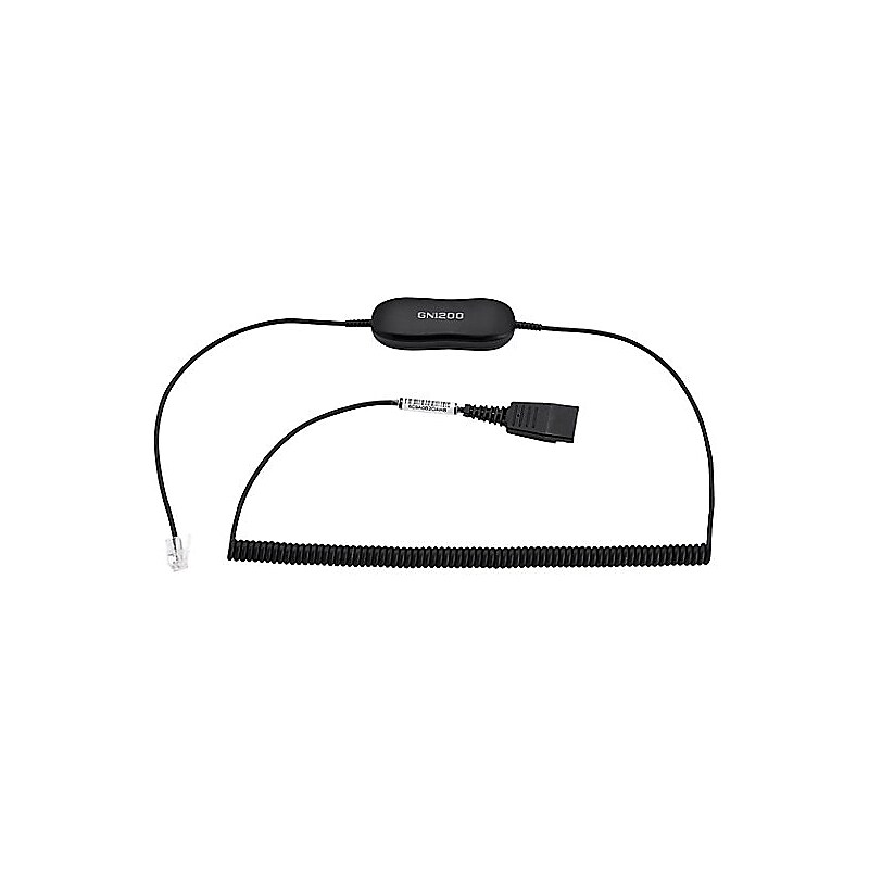 jabra GN1218 AC Attenuation Coiled Cable, Black image 1