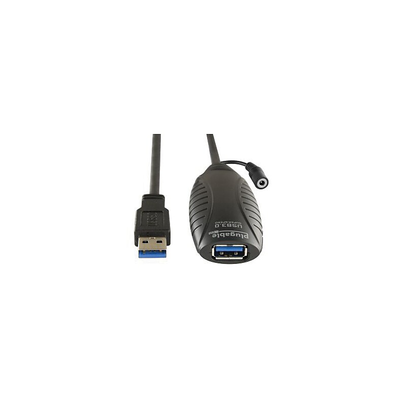 Plugable 32' USB 3.0 Type A to Type B Power Extension Cord, Black (USB3-10M-D) image 1