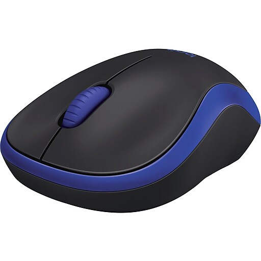 Logitech 910003636 Wireless Optical Mouse, Blue Staples
