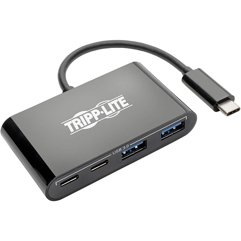 Tripp Lite USB 3.1 Gen 1 USB-C Portable Hub, Black (U460-004-2A2CB) image 1