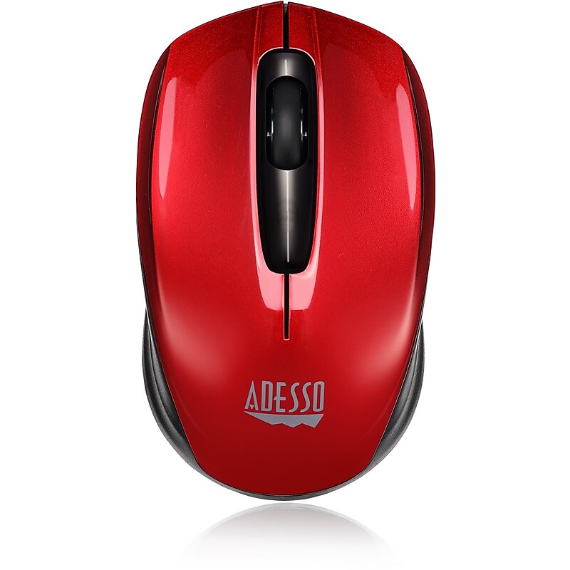 Adesso iMouse S50 Wireless Ambidextrous Optical Mouse, Red image 1