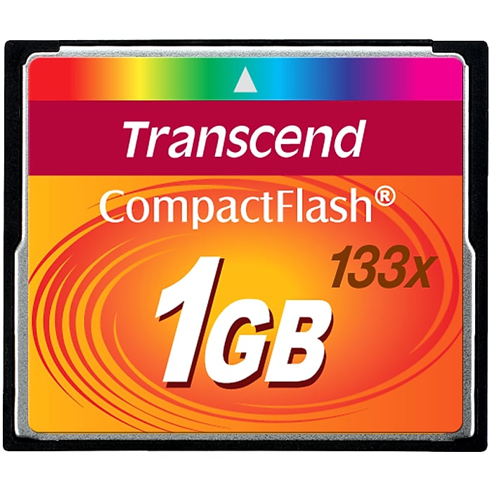 Transcend 1GB Compact Flash Memory Card (TS1GCF133) | Staples