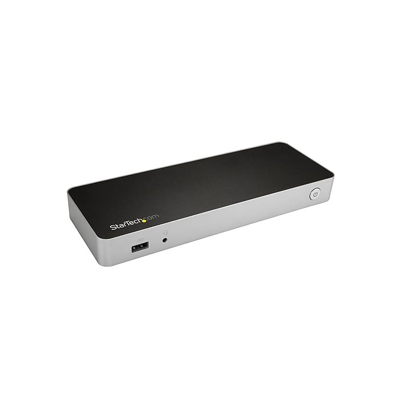 StarTech® MST30C2HHPD Black Dual Monitor USB C Dock, For Windows Laptops, 4K MST with 60W Power Delivery image 1