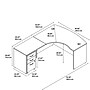 Bush Business Furniture Westfield Left Handed L Shaped Desk with Mobile File Cabinet, Mocha Cherry (SRC007MRLSU)~#|#~m007025410_sc7
