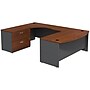 Bush Business Furniture Westfield Bow Front Left Handed U Shaped Desk with Lateral File Cabinet, Hansen Cherry (SRC019HCLSU)~#|#~m007025484_sc7