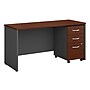 Bush Business Furniture Westfield 60W x 24D Office Desk with Mobile File Cabinet, Hansen Cherry (SRC025HCSU)~#|#~m007025534_sc7