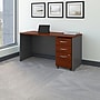 Bush Business Furniture Westfield 60W x 24D Office Desk with Mobile File Cabinet, Hansen Cherry (SRC025HCSU)~#|#~m007025535_sc7