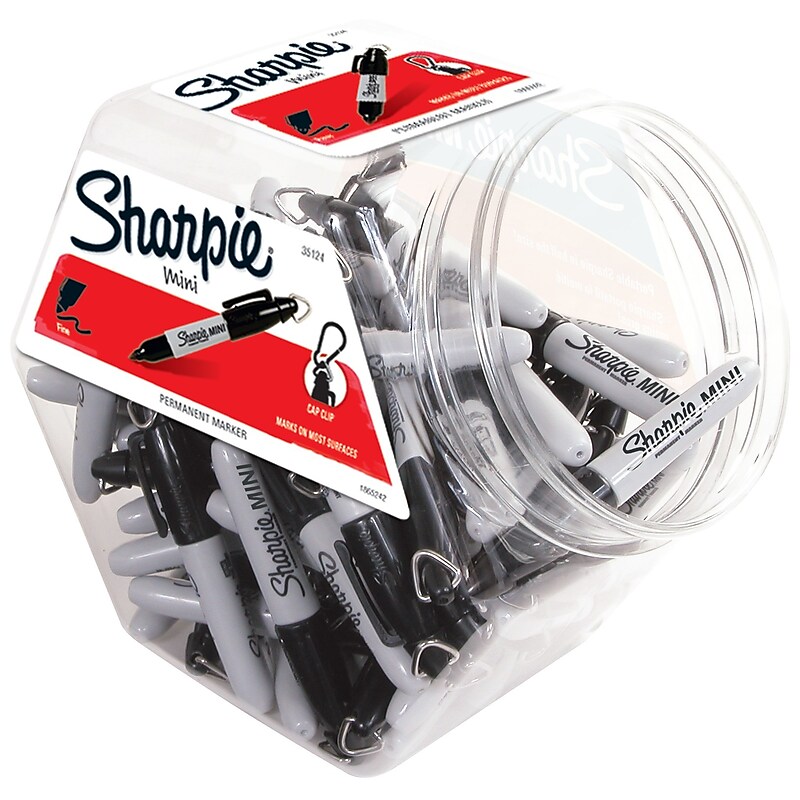 Sharpie Mini Permanent Marker, Fine Tip, Black, 72/Pack (35124) image 1